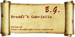 Bredák Gabriella névjegykártya